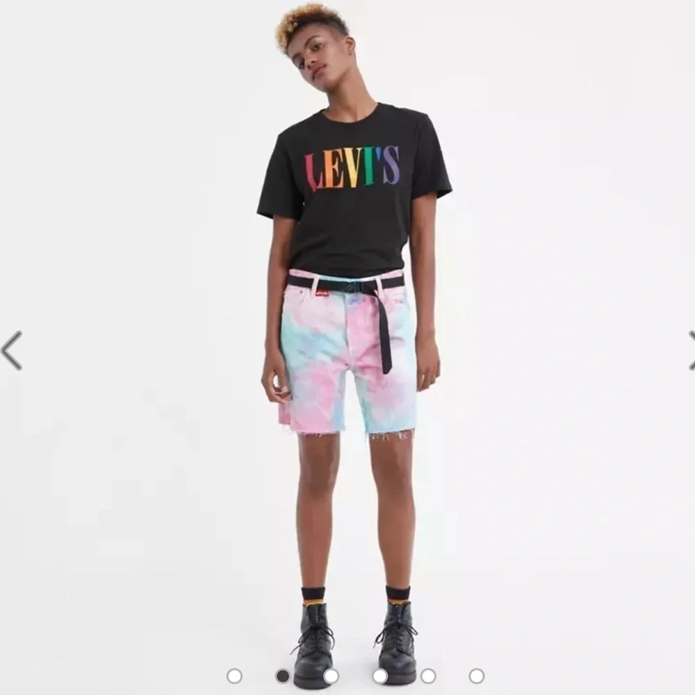 Levi’s® Pride 501® '93 Cut-off 7 In. Tie Dye Raw Hem Denim Shorts - 29